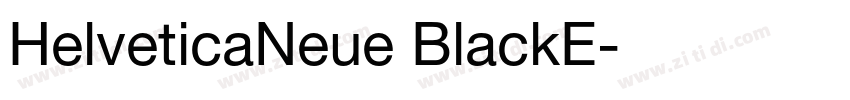 HelveticaNeue BlackE字体转换